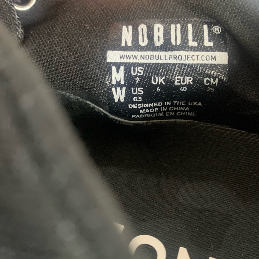 NOBULL Sneakers Black Camo Womens 8.5 Mens 7 Unisex Canvas Trainer  - Picture 12 of 13